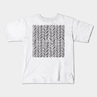 Monochrome Chevron Pattern Kids T-Shirt